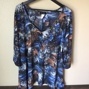 Brittany Black woman’s blouse 3/4 sleeve